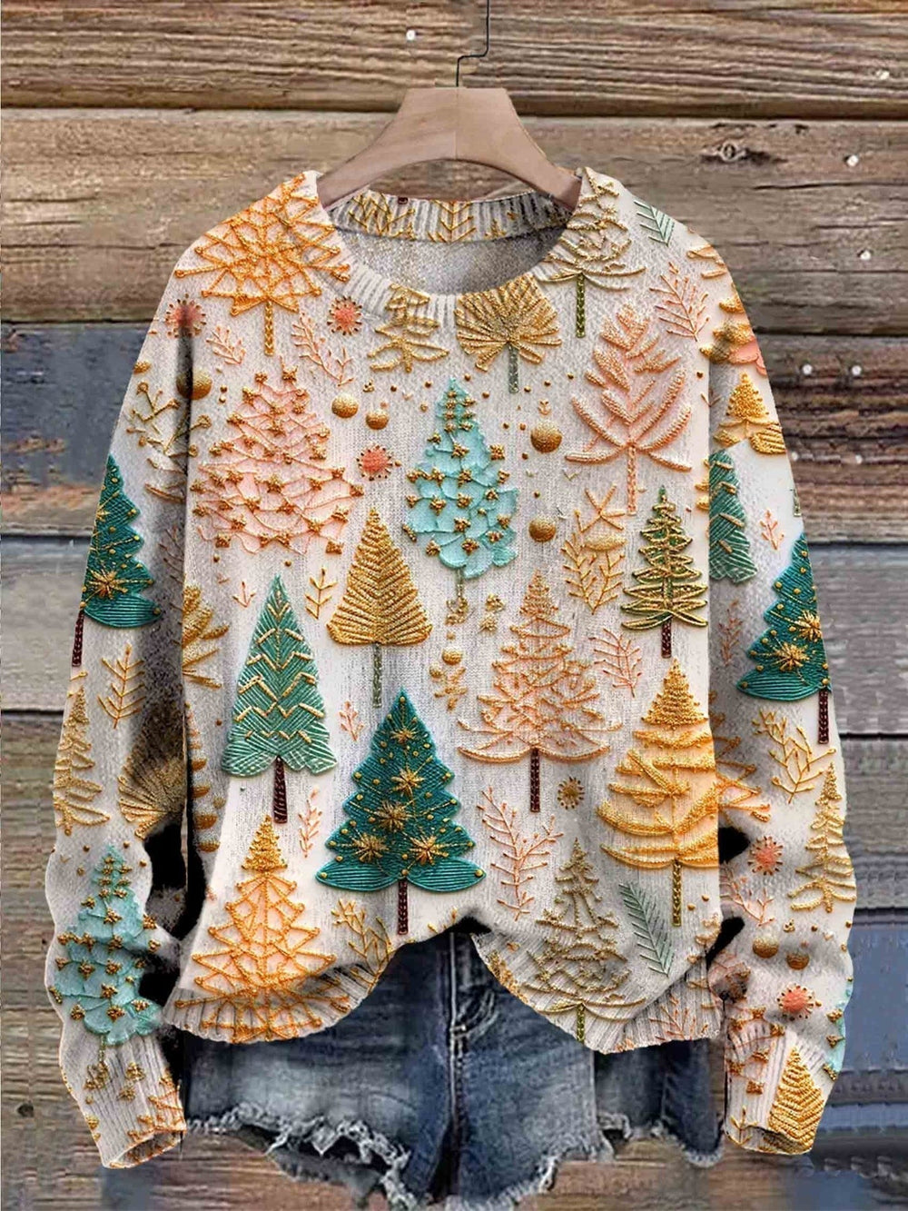 Nora | Christmas Tree Knit Sweater Women Relaxed