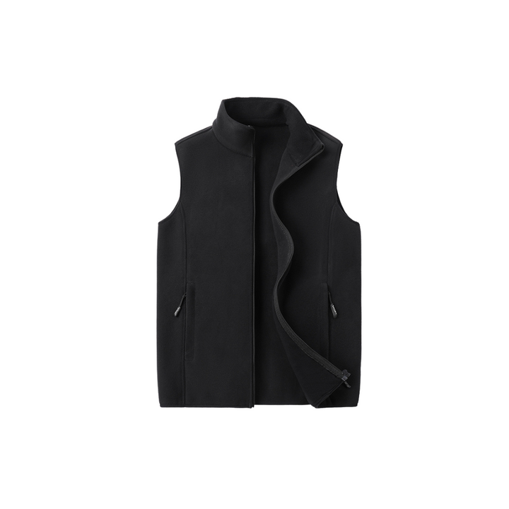 Mens zip-up fleece vest, view 1