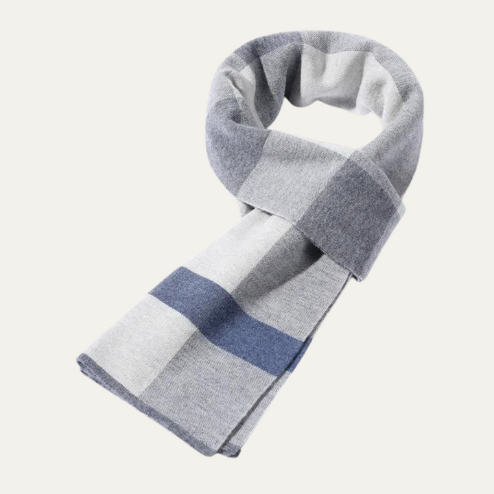 Jordan | Checked Scarf Rectangular Rolled Border