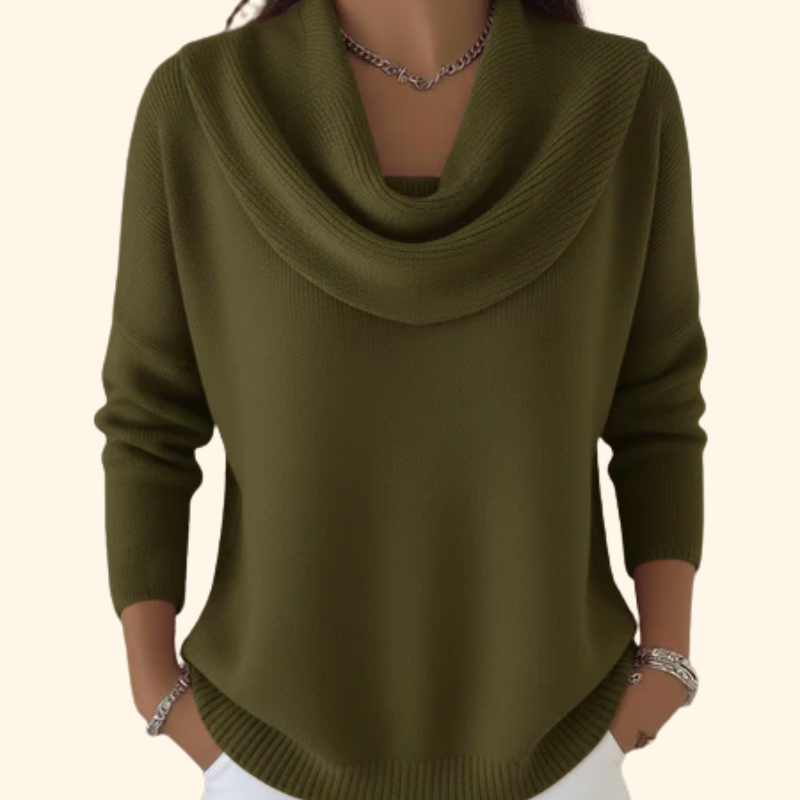 Willow | Womens Cowl Neck Knit Sweater