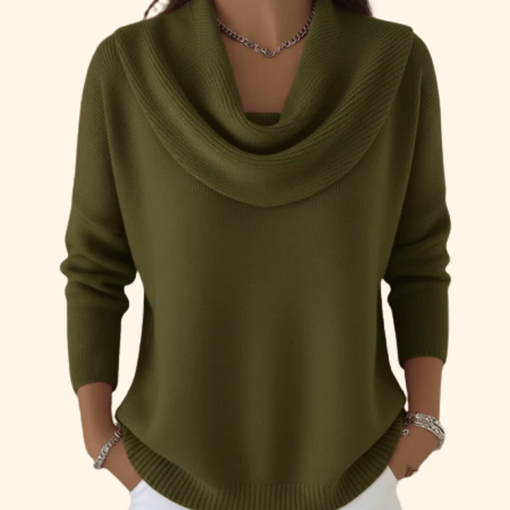 Willow | Womens Cowl Neck Knit Sweater