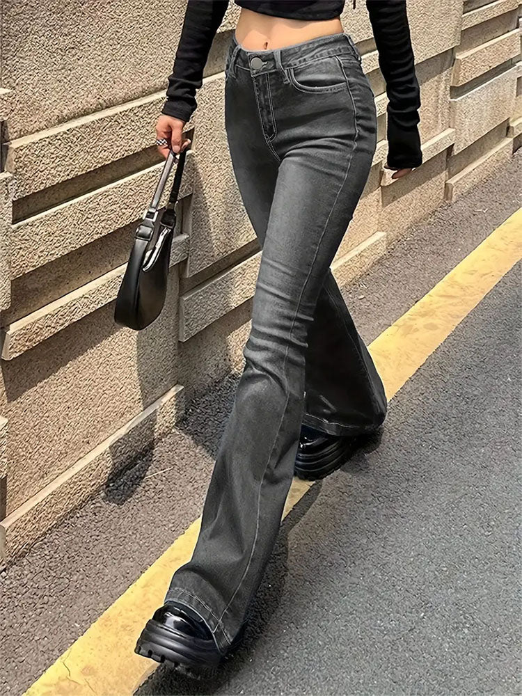 Sienna | Womens Flare Jeans Mid-Rise