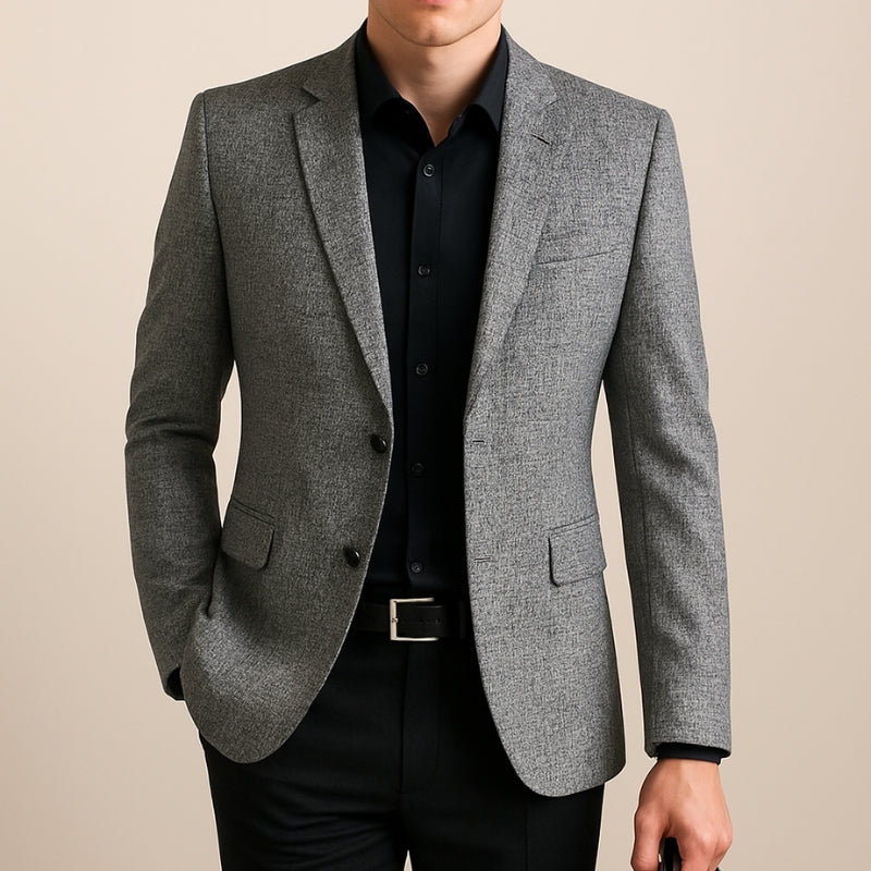 Mens slim fit textured suit blazer, view 8