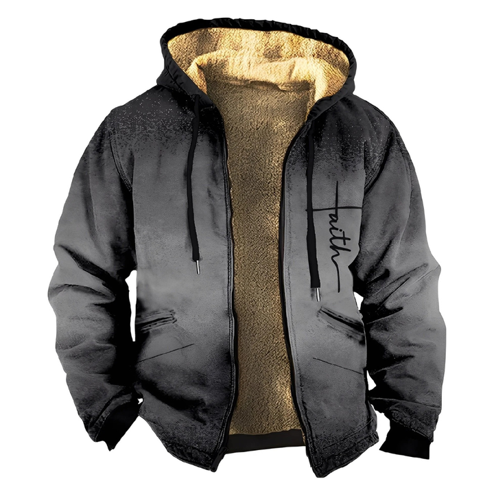 Frank | Mens Sherpa Lined Tribal Print Hoodie