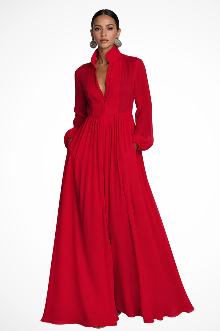 Womens long sleeve maxi dress, view 4