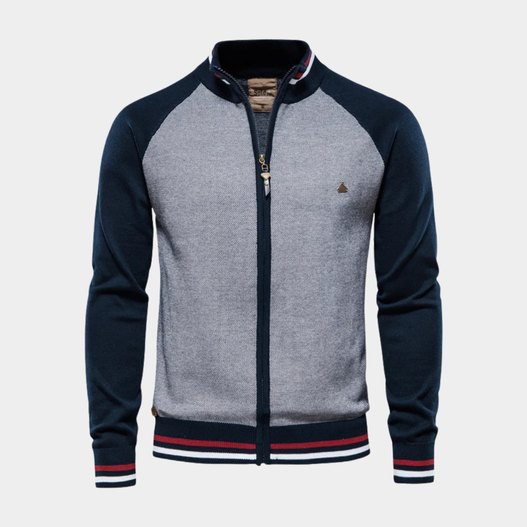 Miles | Mens Fitted Knitted Zip Cardigan