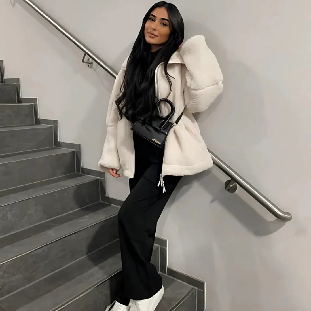Fern | Womens Oversized Teddy Fleece Zip Jacket