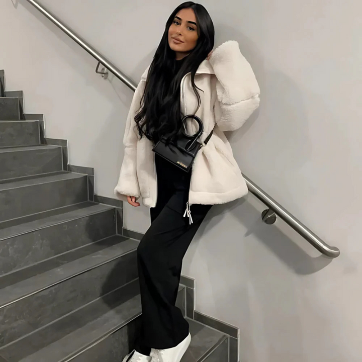 Fern | Womens Oversized Teddy Fleece Zip Jacket