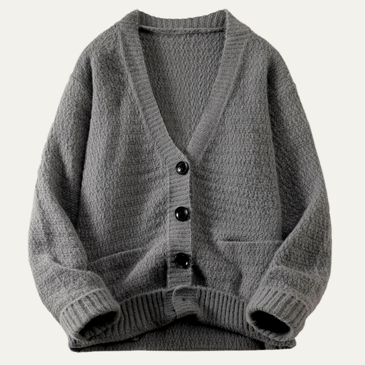 Phoenix | Womens V-Neck Button Knit Cardigan