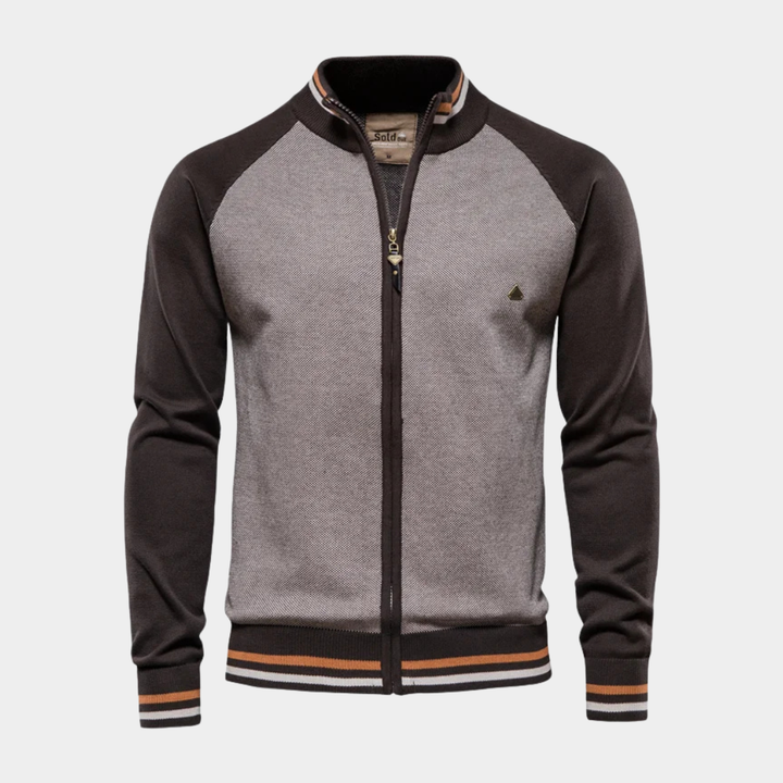 Miles | Mens Fitted Knitted Zip Cardigan