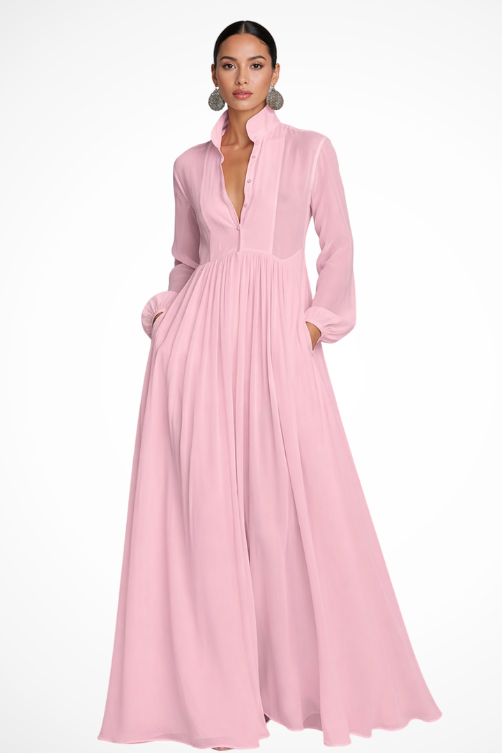 Womens long sleeve maxi dress, view 5