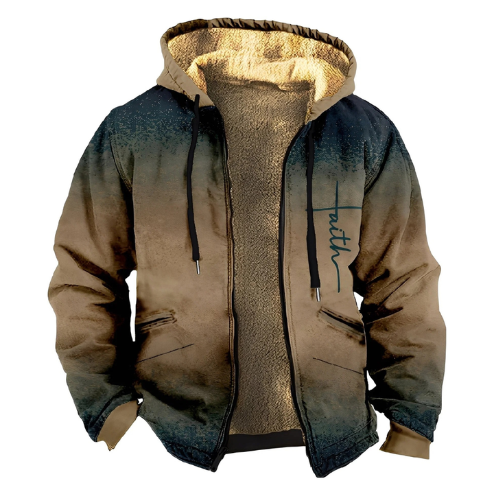 Frank | Mens Sherpa Lined Tribal Print Hoodie