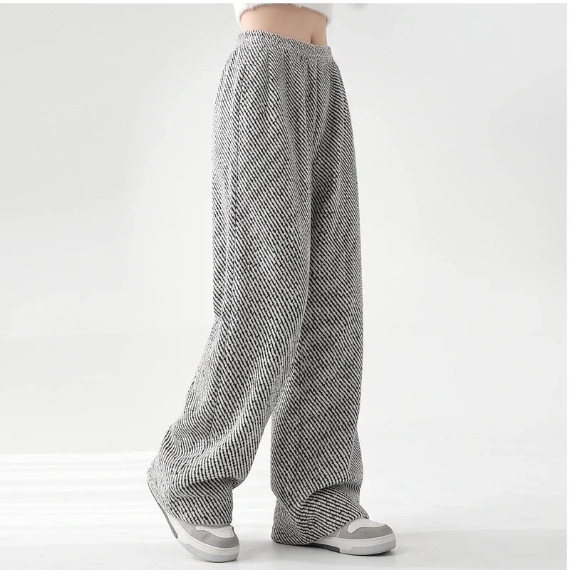 Ruby womens herringbone wide leg sweatpants
