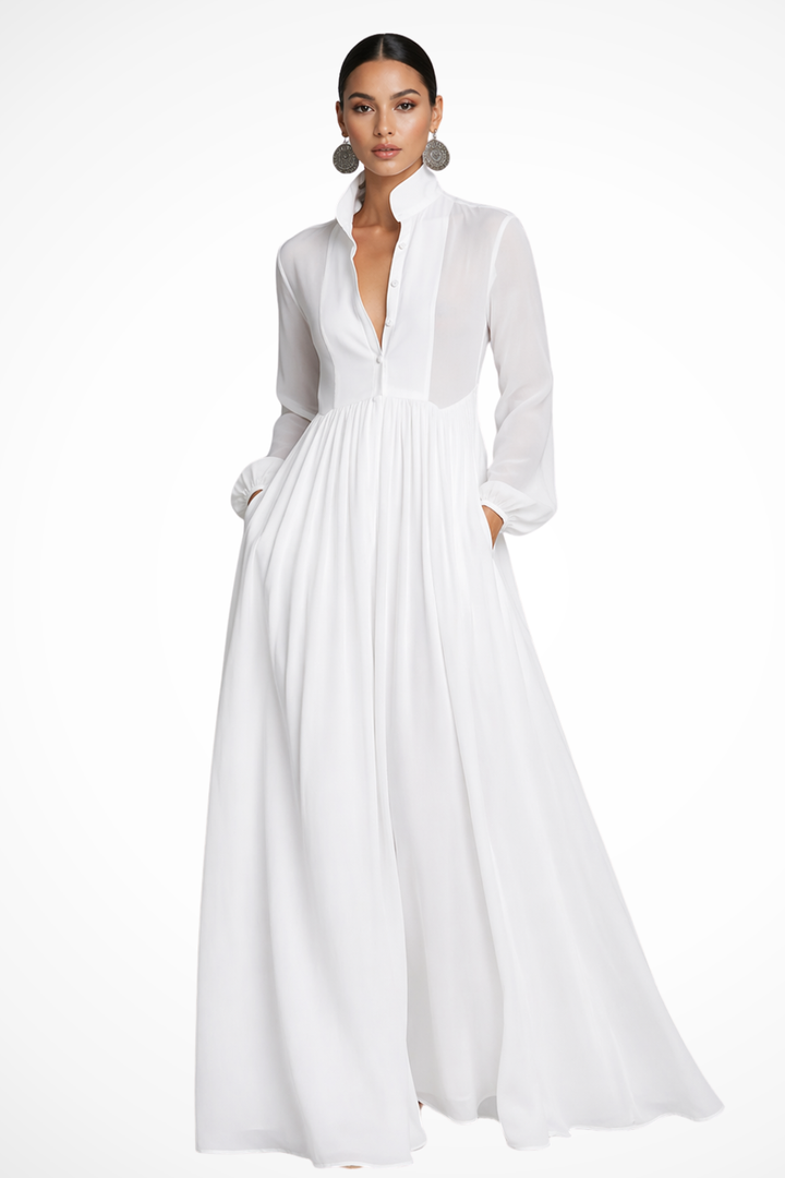 Womens long sleeve maxi dress, view 3