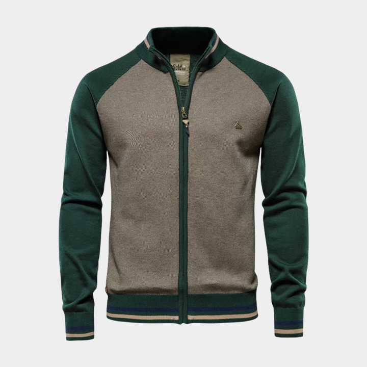 Miles | Mens Fitted Knitted Zip Cardigan