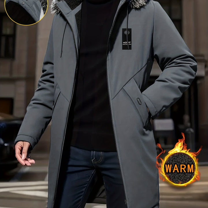 Nolan | Hooded Faux Fur Trim Parka Jacket Men