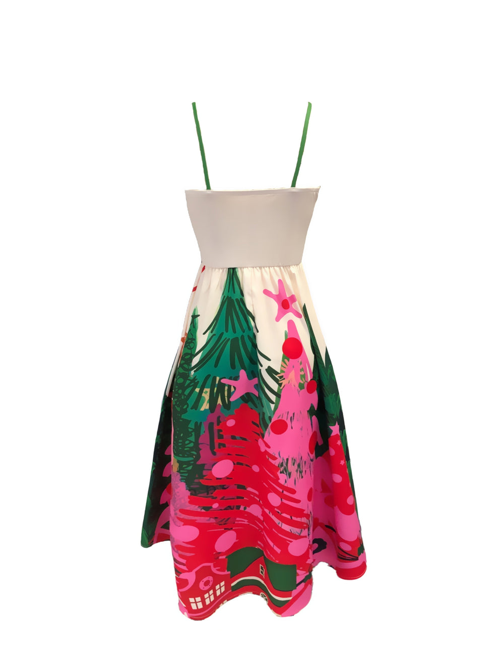 Juliet | Christmas Midi Dress White Sleeveless Women