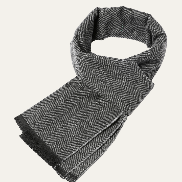 Ellis | Herringbone Woven Fringed Scarf