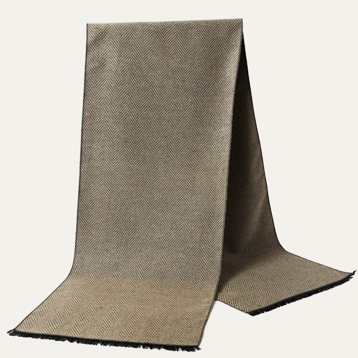 Ellis | Herringbone Woven Fringed Scarf