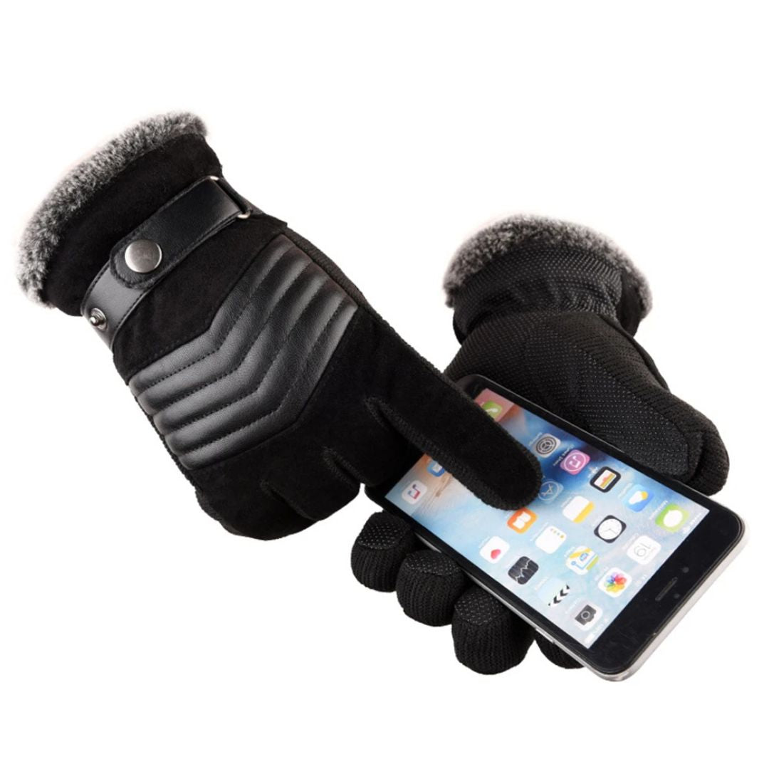 Emery | Suede Faux Fur Winter Gloves
