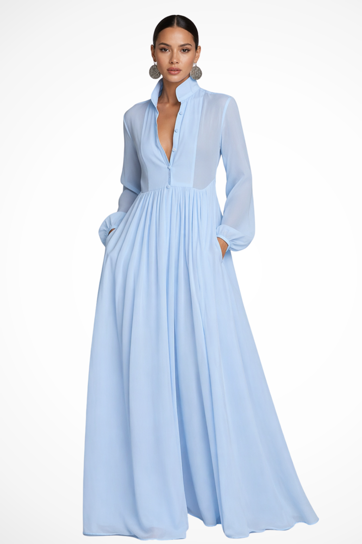 Womens long sleeve maxi dress, view 1