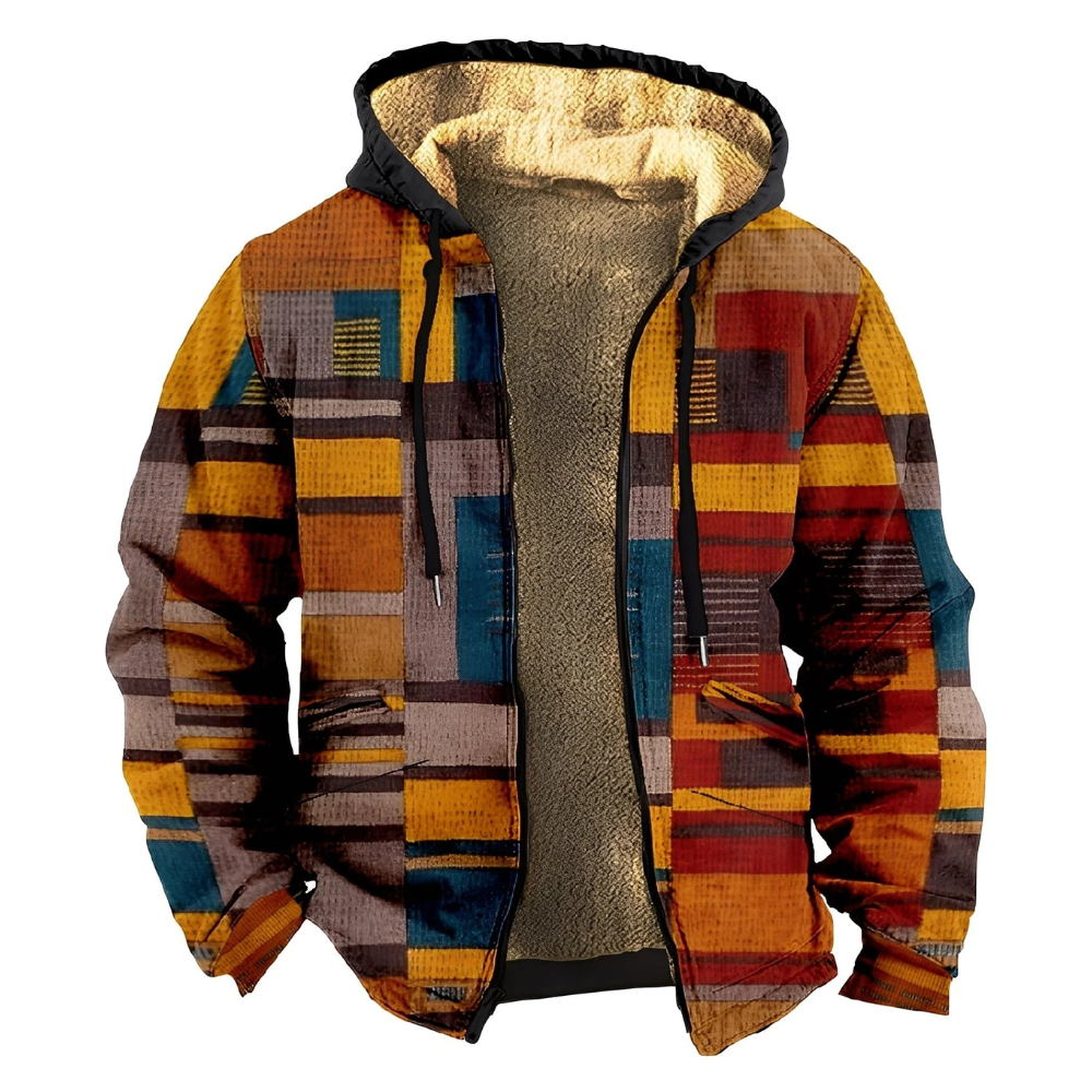 Frank | Mens Sherpa Lined Tribal Print Hoodie