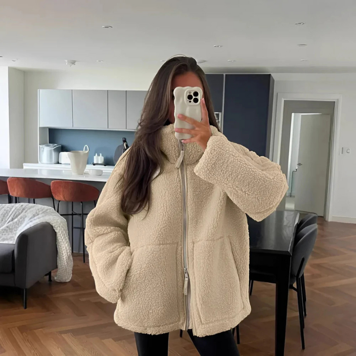 Fern | Womens Oversized Teddy Fleece Zip Jacket