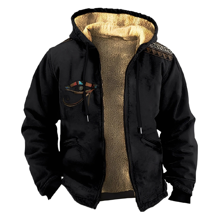 Frank | Mens Sherpa Lined Tribal Print Hoodie