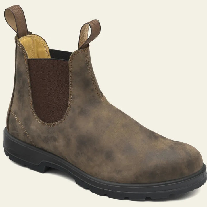 Harley mens leather Chelsea boots detail