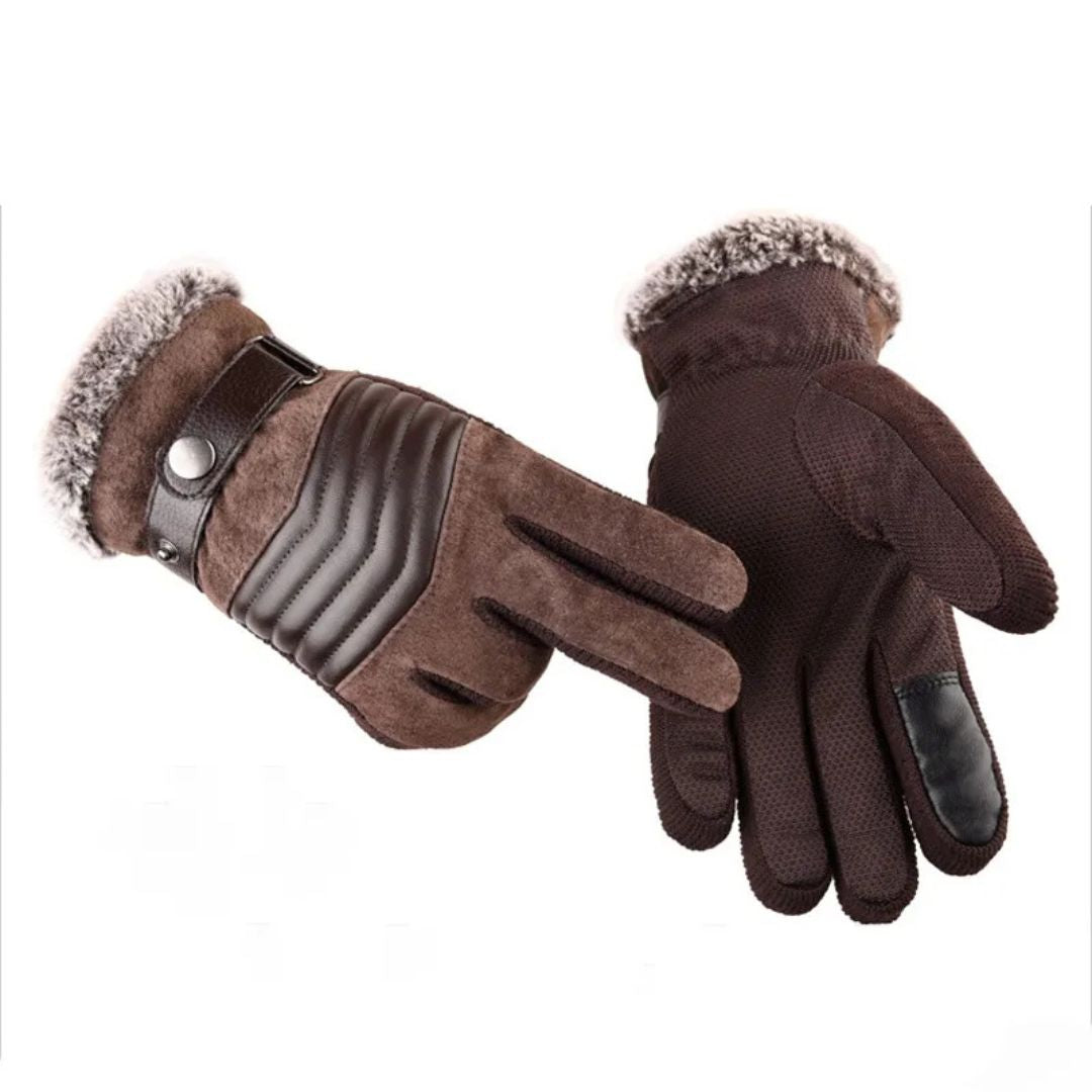 Emery | Suede Faux Fur Winter Gloves