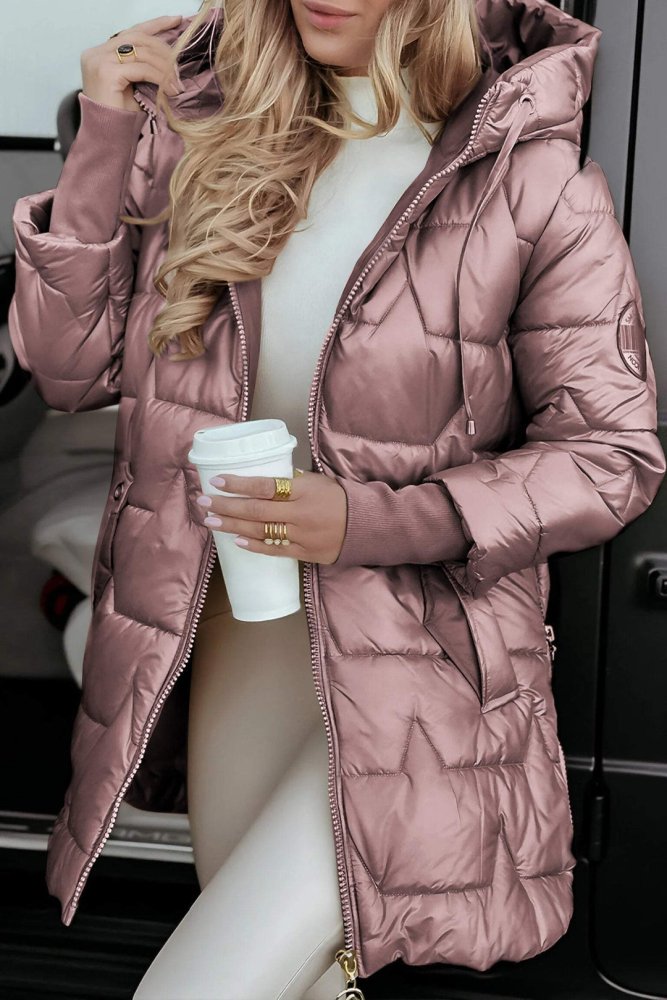 Brynn | Quilted Nylon Hooded Puffer Jacket Zip