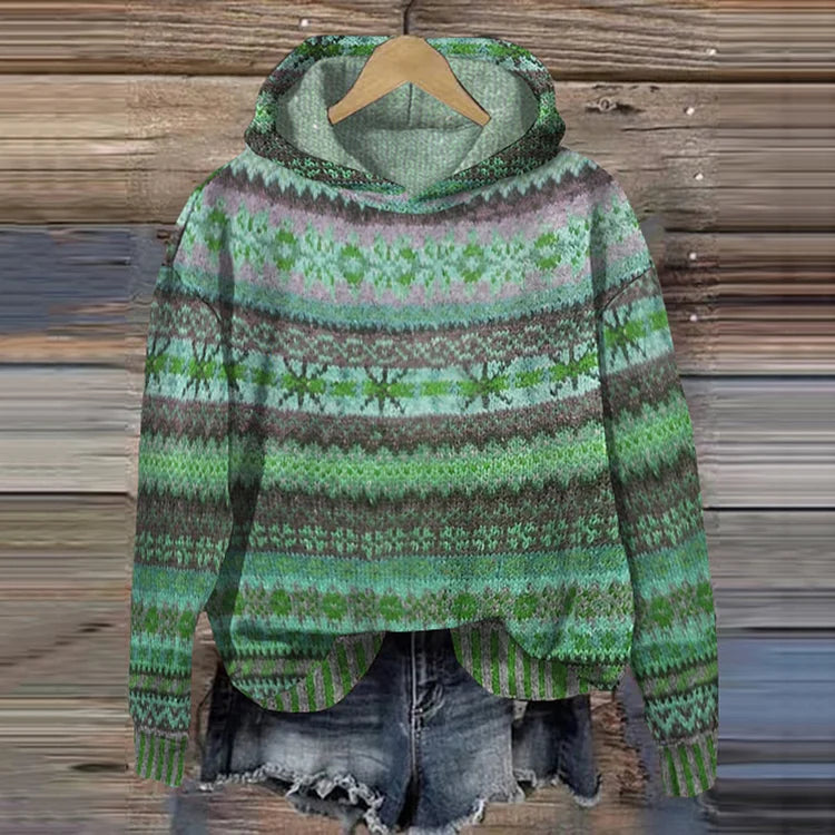 Emery | Fair Isle Hooded Relaxed Pull-On