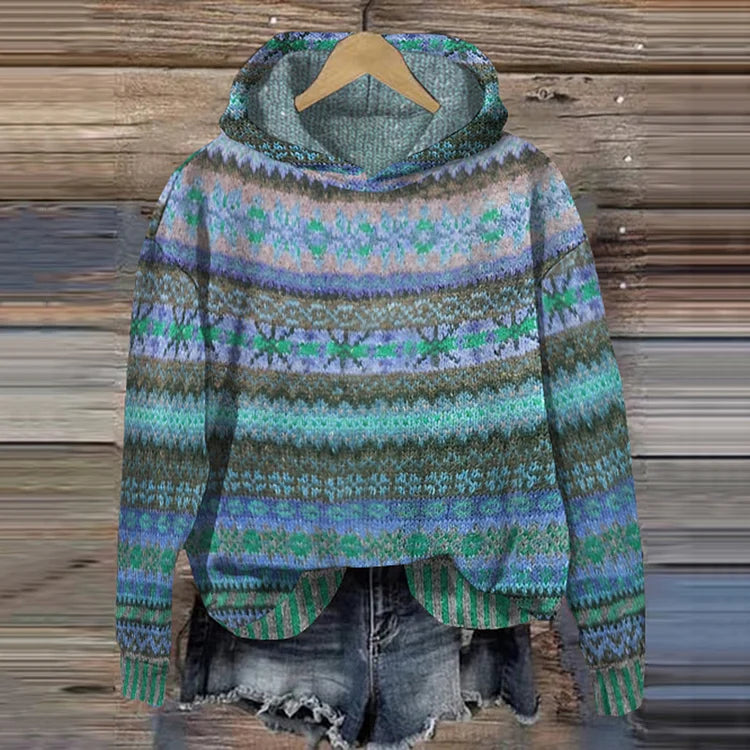 Emery | Fair Isle Hooded Relaxed Pull-On