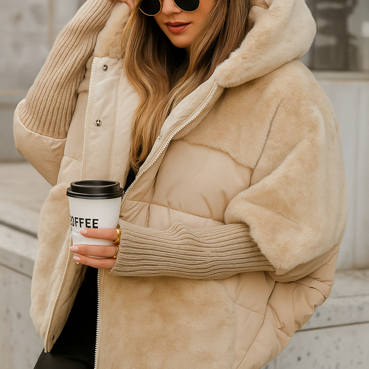Mara | Oversized Faux Fur Hooded Puffer Jacket