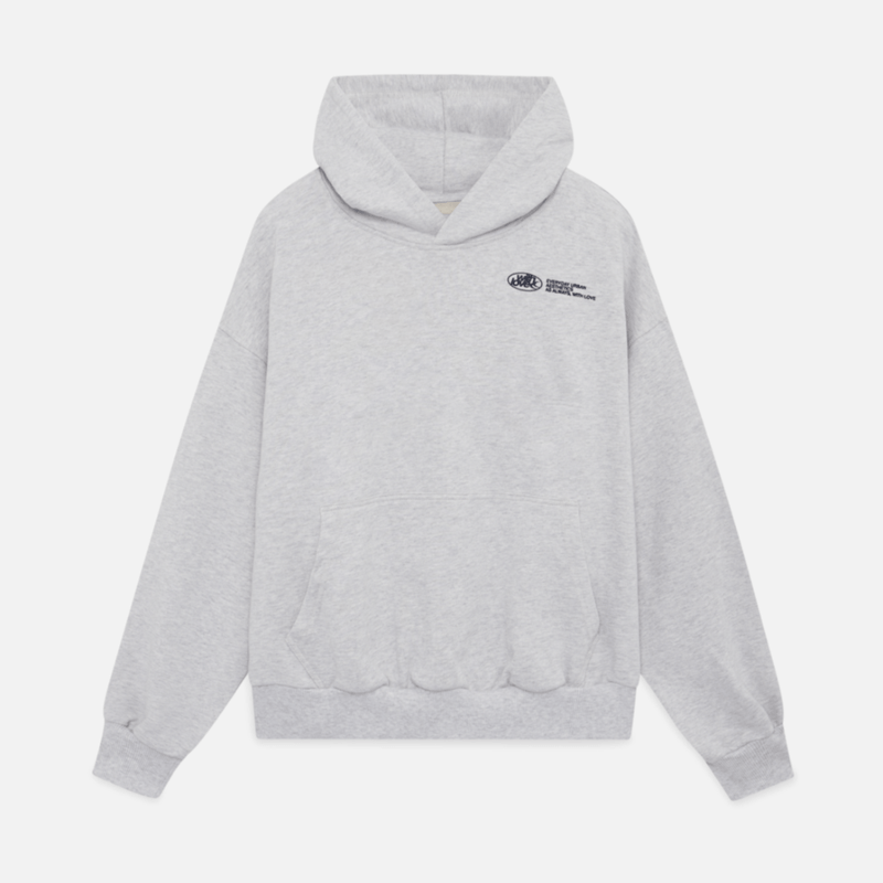 Rowan | Blue Oversized Cropped Pull-On Hoodie