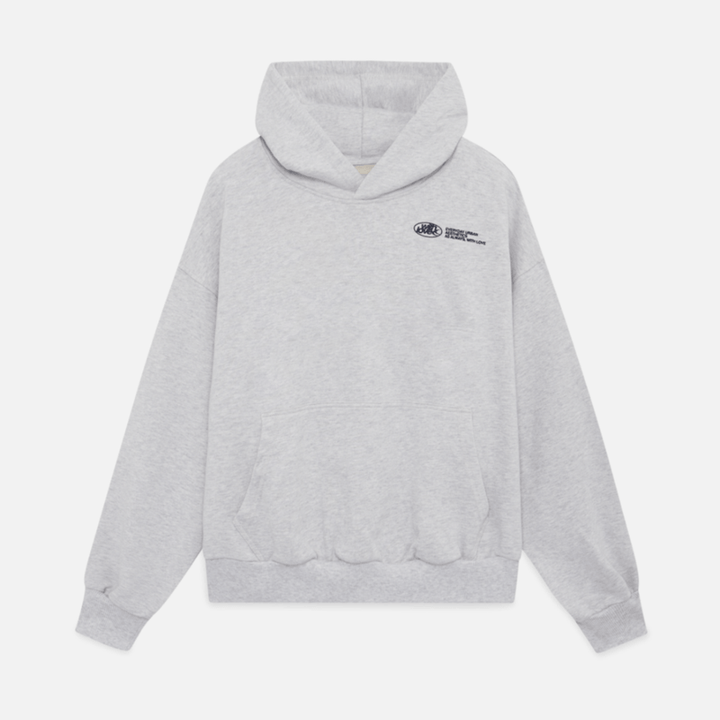 Rowan | Blue Oversized Cropped Pull-On Hoodie