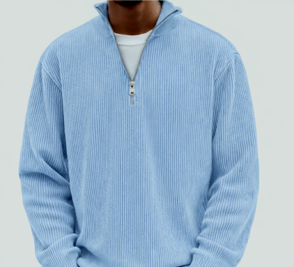 Jake | Quarter Zip Striped Sweater Men