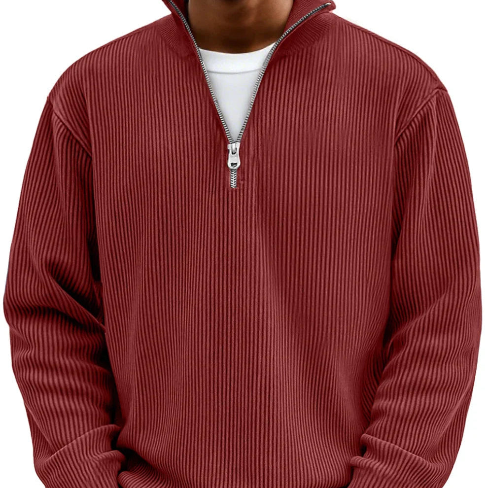 Jake | Quarter Zip Striped Sweater Men