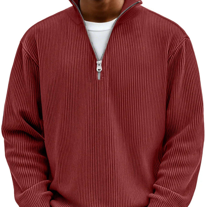 Jake | Quarter Zip Striped Sweater Men