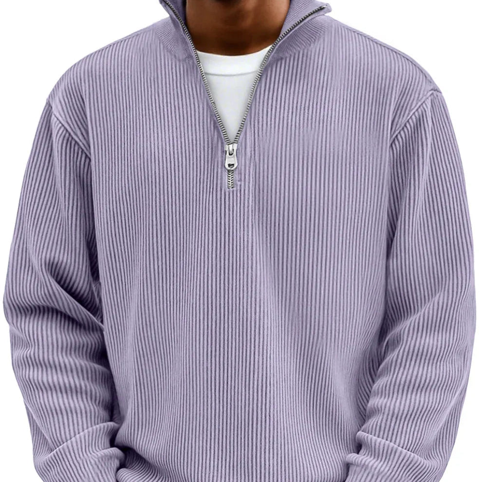 Jake | Quarter Zip Striped Sweater Men
