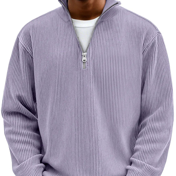 Jake | Quarter Zip Striped Sweater Men