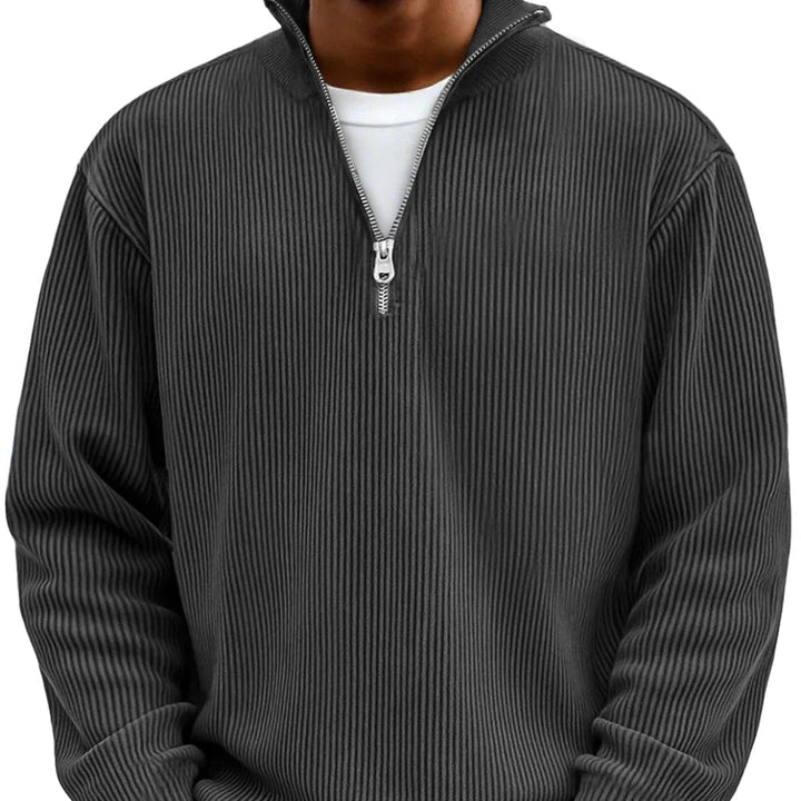 Jake | Quarter Zip Striped Sweater Men