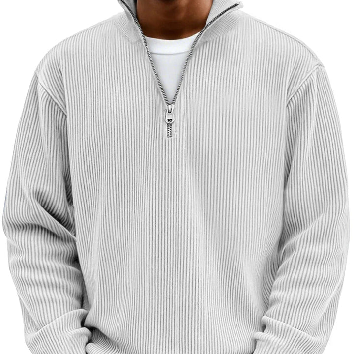 Jake | Quarter Zip Striped Sweater Men