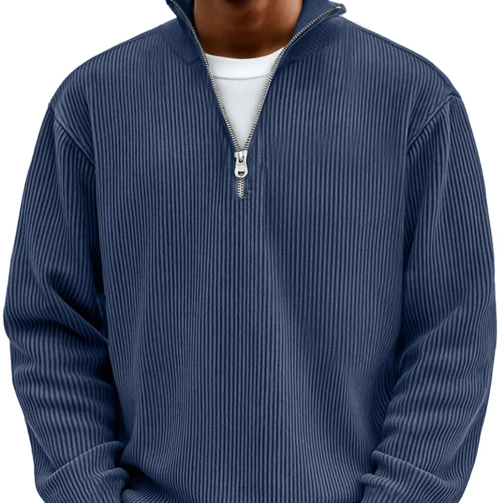 Jake | Quarter Zip Striped Sweater Men
