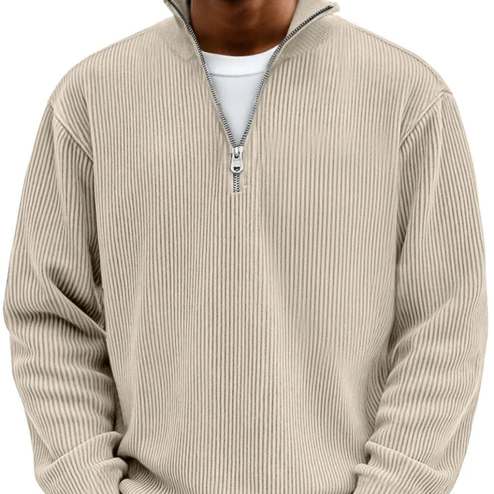Jake mens quarter zip striped sweater