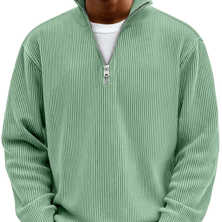 Jake mens quarter zip striped sweater