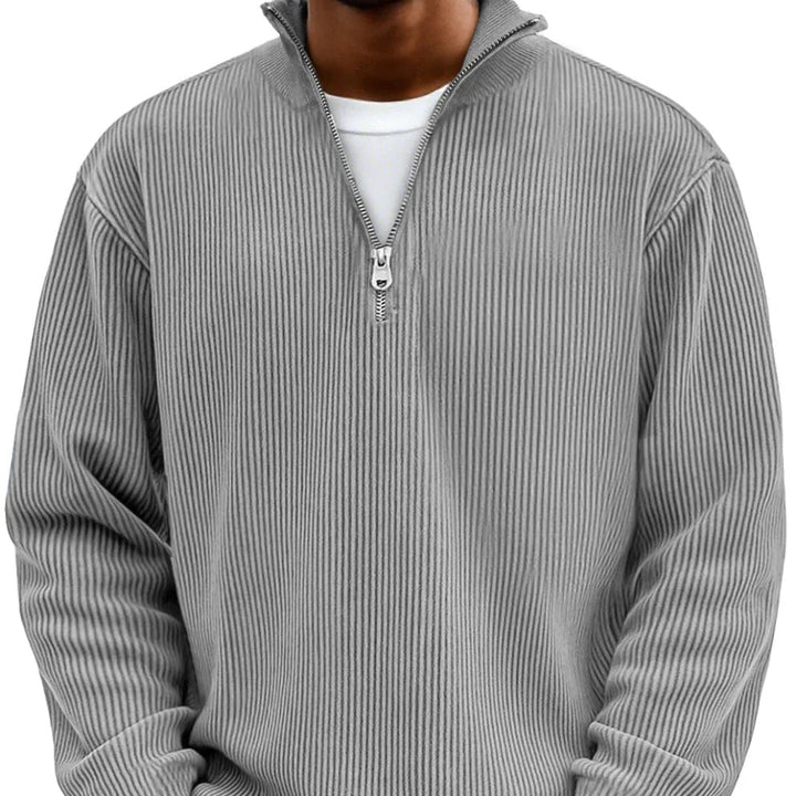 Jake mens quarter zip striped sweater
