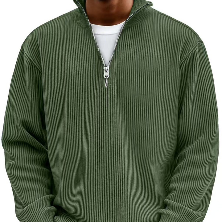 Jake | Quarter Zip Striped Sweater Men