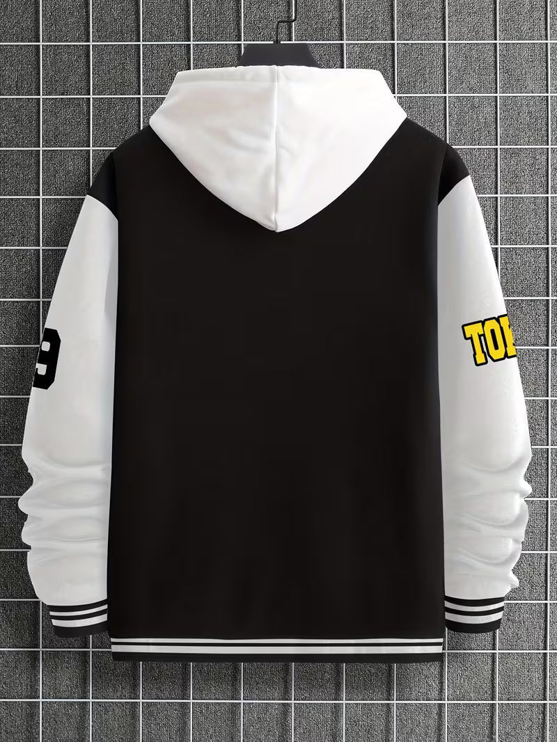 Ivan | Varsity Jacket Mens Snap Button Relaxed Fit