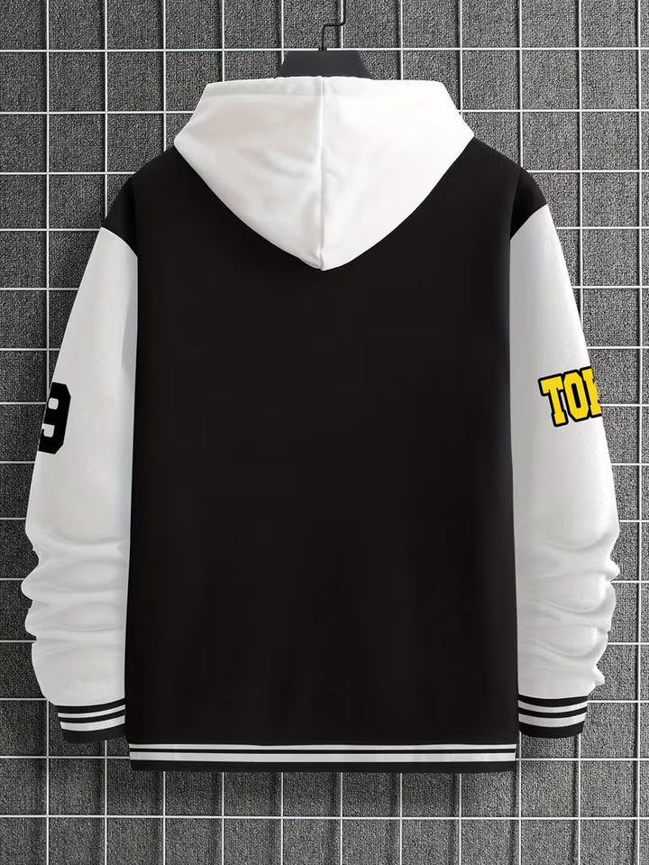 Ivan | Varsity Jacket Mens Snap Button Relaxed Fit